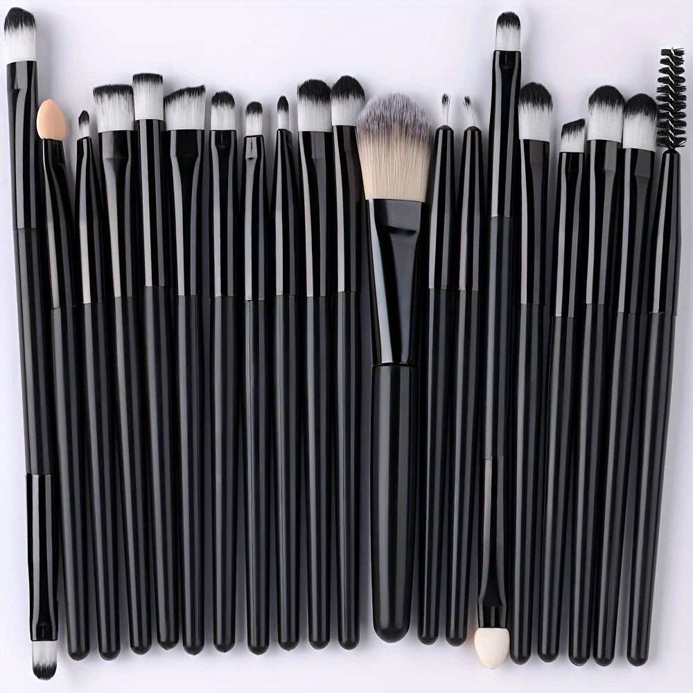 20Pcs Makeup Brushes Set Professional Soft Synthetic Hair Powder Foundation Eyeshadow Make Up Brushes Cosmetics Ideal For Makeup Beginners