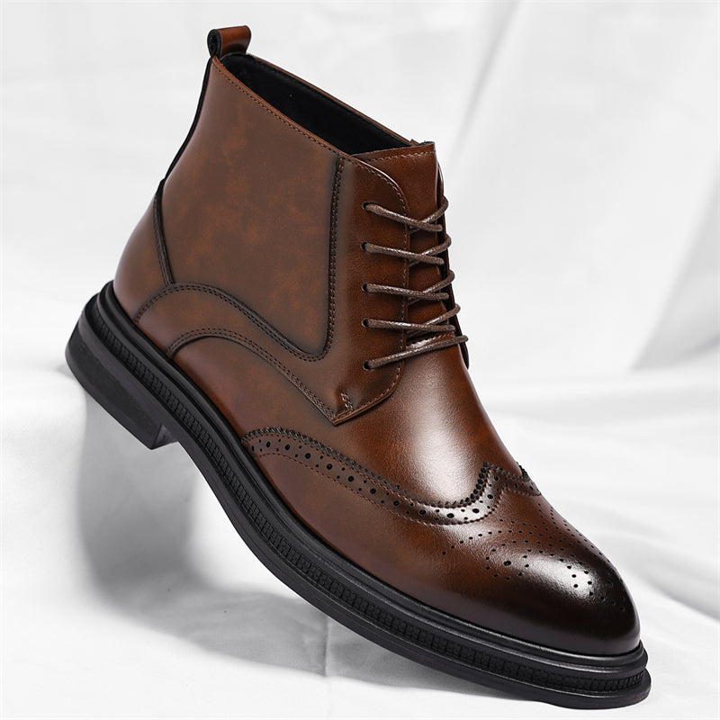 Men's British Style Lace-Up Ankle Boots