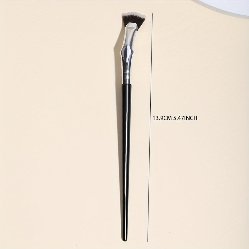 Get Natural Lifted Eyelashes With Our Professional Mascara Fan Brush 1pc Makeup Brush - No Smearing Or Clumping!