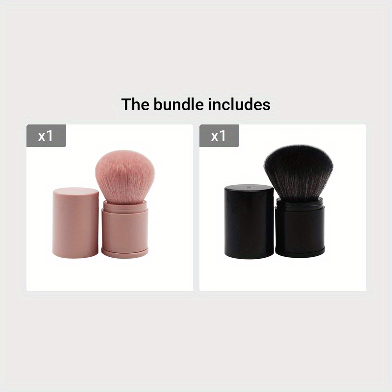 Makeup Brushes, Convenient Retractable Makeup Brush, Large Brush With Lid For Powder & Blush