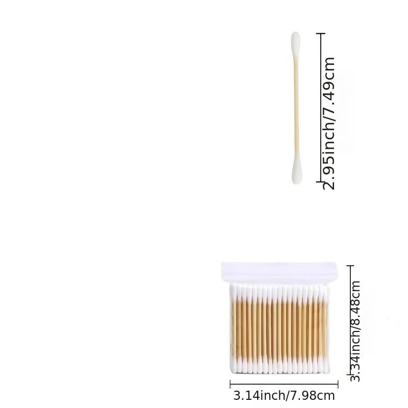 Two-headed Household Ear-digging Swab For Makeup Removal, Makeup And Beauty, 100/300/500pcs