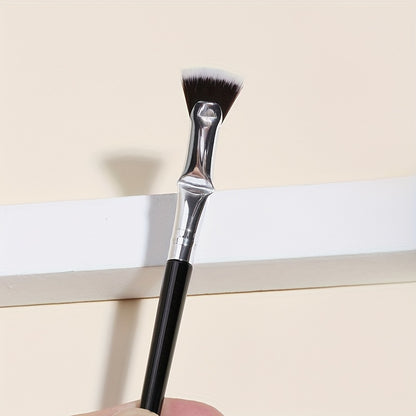 Get Natural Lifted Eyelashes With Our Professional Mascara Fan Brush 1pc Makeup Brush - No Smearing Or Clumping!
