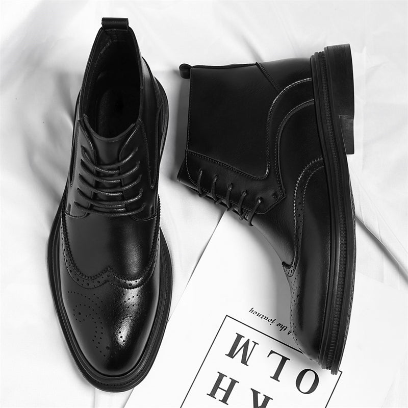 Men's British Style Lace-Up Ankle Boots