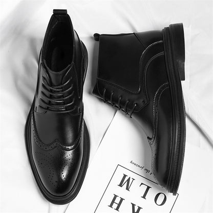 Men's British Style Lace-Up Ankle Boots