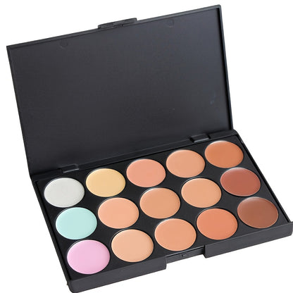 Pro 15 Colors Contouring Kit Highlighting Face Cream Concealer Camouflage Makeup Palette Contouring Kit, Ideal For Daily