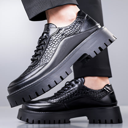 Men's Large Size British Style Lift Heightening s - Slip-On Low-Top Business Casual Sneakers with Thick Anti-Slip Rubber Sole, All-Season Wear-Resistant Synthetic (Brown) for Office, Weddings & Formal Events - Heavy