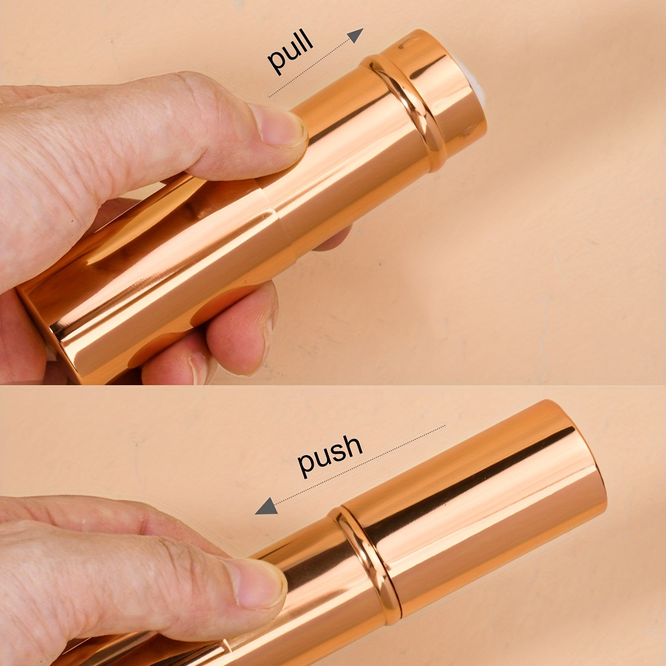 1pc Portable Retractable Makeup Brush Set - Travel Face Blush Brush with Cap for Foundation, Color, Highlight, Contour, Blush, Flawless, Powder Cosmetics (Rose Gold)