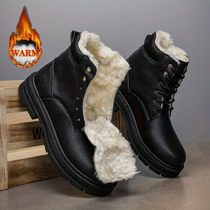 Men's Winter Boots, Casual Versatile High-Quality Snow Boots, Trendy Outdoor High-Top Casual Shoes