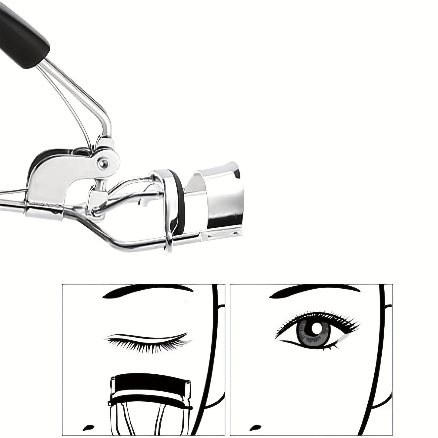 1 Piece Premium Stainless Steel Lash Curler, Makeup Tool, Long Lasting For All Eye Shapes Lash Lift/Extension Of False Eyelashes, Quick Natural Curling