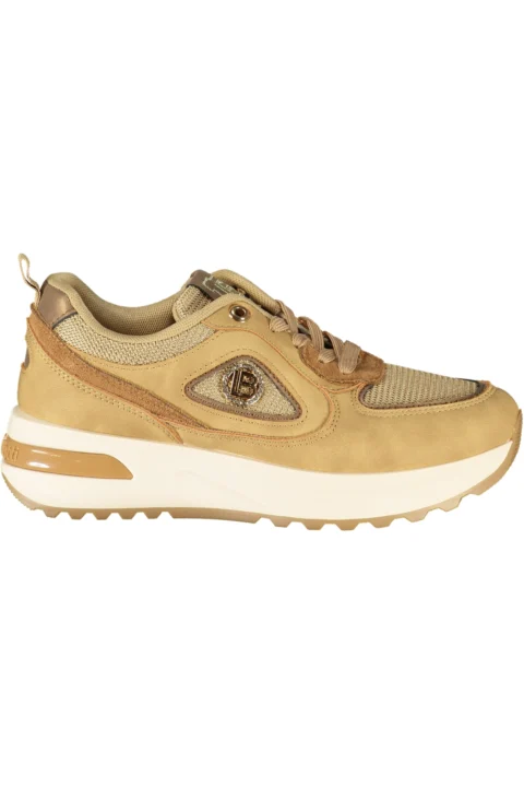 Sneakers med kontrastdetaljer – Brun och Beige