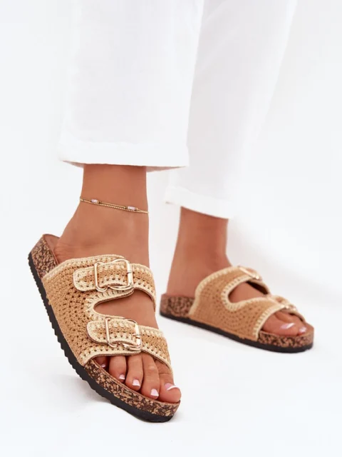 Sandal med spännen – Brun